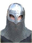 Viking Helmet 18G Steel Chainmail Home Decor