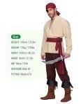 Men’s Viking Pirate Costume Set for Halloween