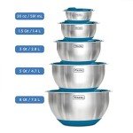 Viking Stainless Steel Mixing Bowl Set with Lids