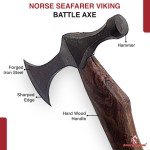 Custom Forged Viking Battle Axe & Tomahawk Set