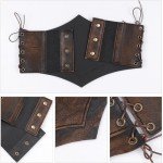 Viking Style Women's Elastic Leather Corset Belt