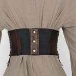 Viking Style Women's Elastic Leather Corset Belt