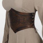 Viking Style Women's Elastic Leather Corset Belt
