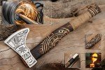 Hand Forged Viking Axe with Rosewood Shaft