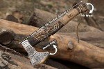 Hand Forged Viking Axe with Rosewood Shaft