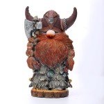 Norseman Viking Warrior Gnome Statue for Decor