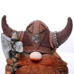 Norseman Viking Warrior Gnome Statue for Decor