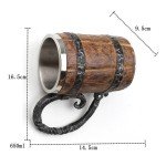 Rustic Dwarven Viking Barrel Mug - 550ML