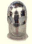 Viking Helmet with 18G Steel and Chainmail