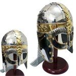 Viking Wolf Armor Chain Mail Helmet Replica