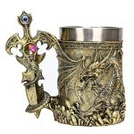 Viking Dragon Steel Beer Mug - Perfect Gift!
