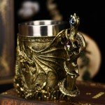 Viking Dragon Steel Beer Mug - Perfect Gift!
