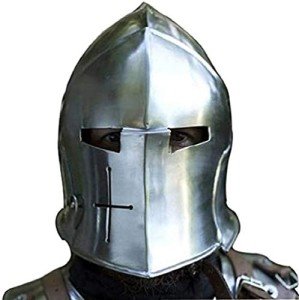 Visored Barbute Helm - Viking Knight Replica