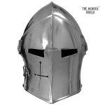 Visored Barbute Helm - Viking Knight Replica