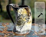 Viking Fenrir Engraved Drinking Horn Mug