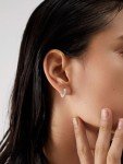 Celtic Knot Silver Huggie Hoop Earrings