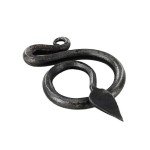 Viking Jormungandr Serpent Pendant in Forged Steel