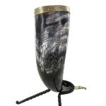 Fenrir Viking Warrior Drinking Horn & Stand Set