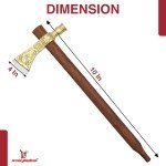 Mini Engraved Viking Throwing Axe with Steel Blade