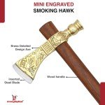 Mini Engraved Viking Throwing Axe with Steel Blade