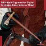 Mini Engraved Viking Throwing Axe with Steel Blade