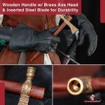 Mini Engraved Viking Throwing Axe with Steel Blade