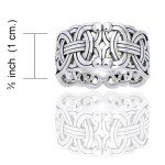 Borre Knot Viking Braided Sterling Silver Ring