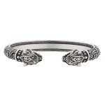Adjustable Pewter Viking Arm Ring with Freyja's Cats
