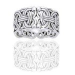 Borre Knot Viking Braided Sterling Silver Ring