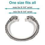 Adjustable Pewter Viking Arm Ring with Freyja's Cats