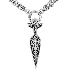 Odin's Gungnir Pendant Necklace – Stainless Steel Viking Jewelry