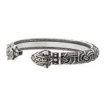 Adjustable Pewter Viking Arm Ring with Freyja's Cats