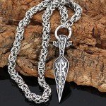 Odin's Gungnir Pendant Necklace – Stainless Steel Viking Jewelry