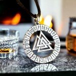 Valknut Pendant Necklace in Sterling Silver