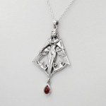 Freya Pendant Necklace - Sterling Silver Norse Goddess