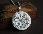 Baldur 925 Silver Viking Compass Necklace