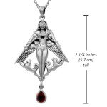 Freya Pendant Necklace - Sterling Silver Norse Goddess