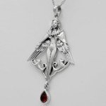 Freya Pendant Necklace - Sterling Silver Norse Goddess