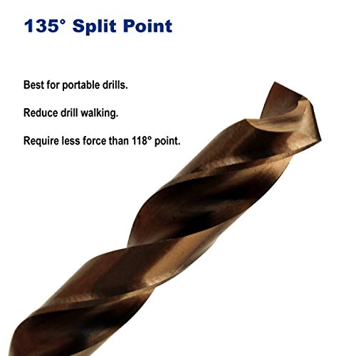 Norseman M35 Cobalt Twist Drill Bits, Pack of 12