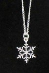 Norse-Inspired Silver Snowflake Necklace and Earrings