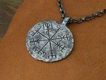 Baldur 925 Silver Viking Compass Necklace