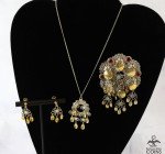 Norse-Inspired Silver and Gold Jewelry Set