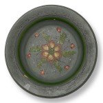 Knut Agge-Fiedler Hand Painted Floral Wooden Plate