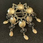 Norseman 830S Silver Solje Brooch with Dangles