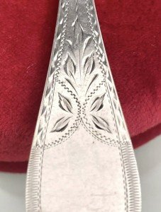 Antique 1890 Norwegian Spissgravert Coin Silver Spoon