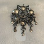 Norseman 830S Silver Solje Brooch with Dangles