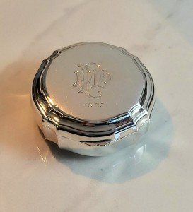 Antique 1882 Norwegian .830 Silver Pill Box