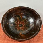 Hand-Painted Norwegian Rosemaling Wooden Bowl 7.25