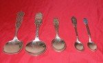 Set of 5 Antique Norwegian Silver Decorative Spoons
