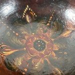 Hand-Painted Norwegian Rosemaling Wooden Bowl 7.25